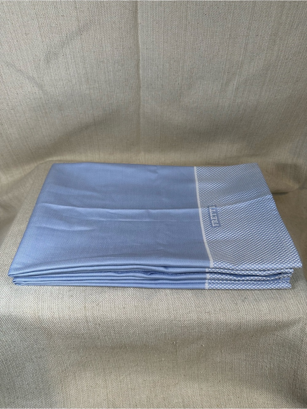 Frette VINTAGE Granite Blue Napkin Set of 4 Fine Cotton Jacquard Weave. ITALY